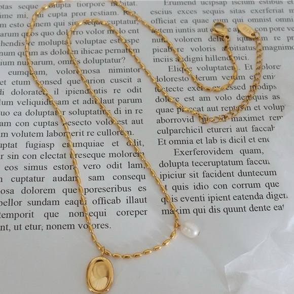 18K Gold Plated Dainty Necklace*Gold
Nugget Chain*Pearl Necklace*ML - Picture 4 of 6